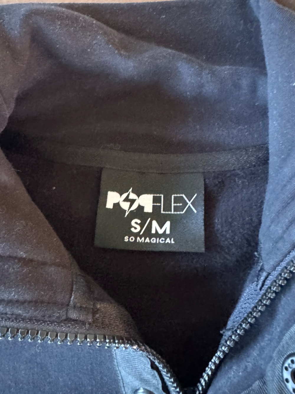 POPFLEX Black Oversized Half-Zip Pullover Sweatshirt - Picture 11 of 13